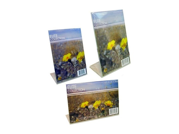 Case of 12 - Stand-Up Clear Photo Frame