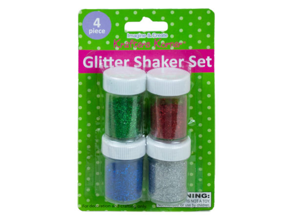 Case of 12 - 4 Pack Glitter Shakers