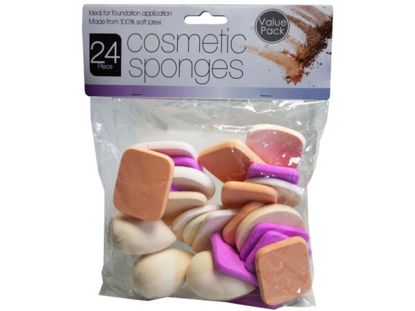 Case of 12 - 24 Assorted Cosmetic Sponges